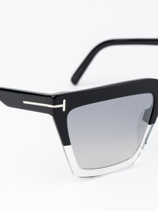 Tom Ford EDEN Women Sunglasses Black Grey Mirror Square FT1110 05C NEW AUTHENTIC main image 5
